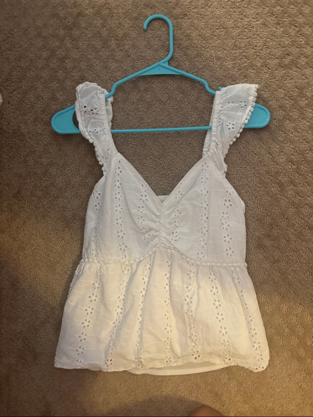 White Eyelet Ruffle One-Piece for Kids - Classic Summer Top